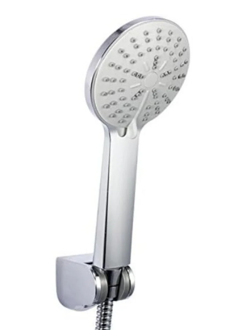 Silver Chrome Handheld Shower Head 5 Adjustable Spray Settings NEW IN BOX
